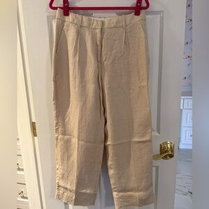 J. Crew Tan Women's Linen Trousers